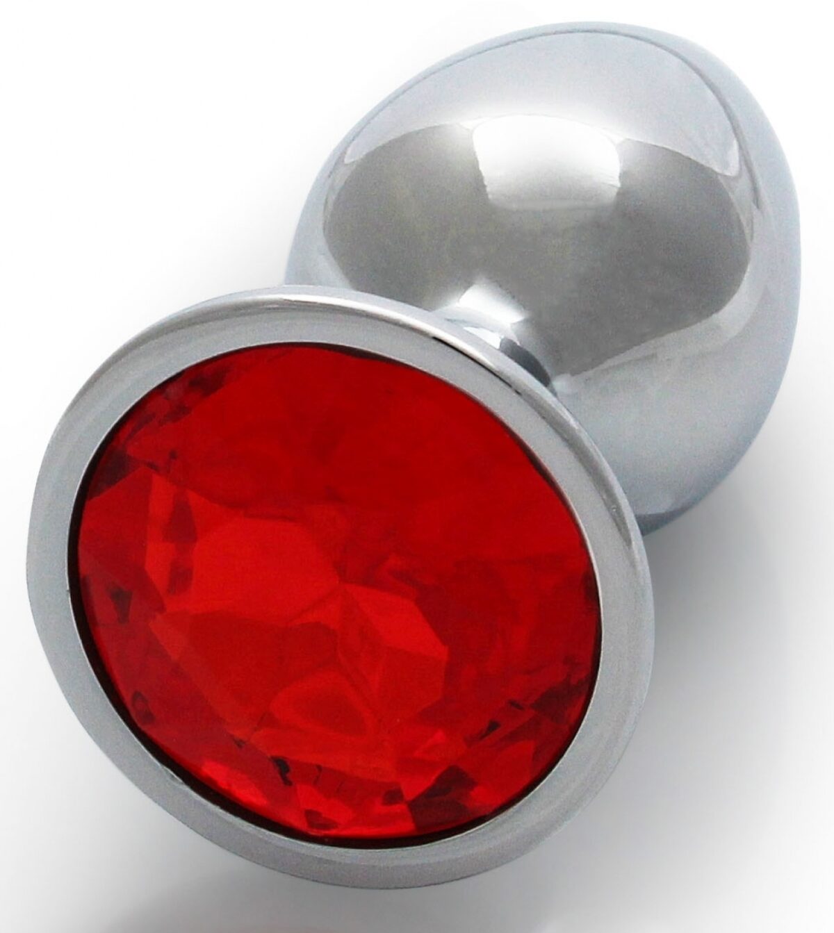 bijou anal round gem s 6 x 26cm argente rouge 3