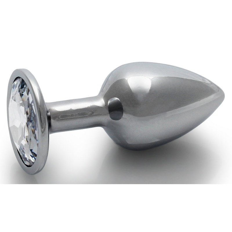 bijou-anal-round-gem-s-6-x-26cm-argente-transparent bijou anal round gem s 6 x 26cm argente transparent