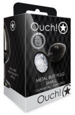 bijou anal round gem s 6 x 26cm noir transparent 1