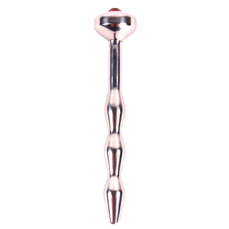 bijou d uretre jewelled 7cm x 8mm rouge 1