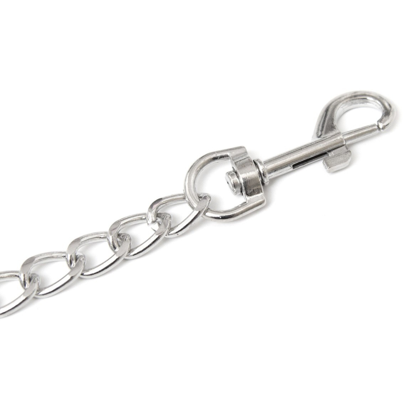 black leash with chain 1