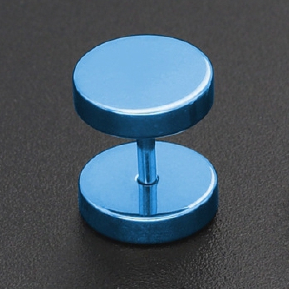 black screw stud earring for men blue 1