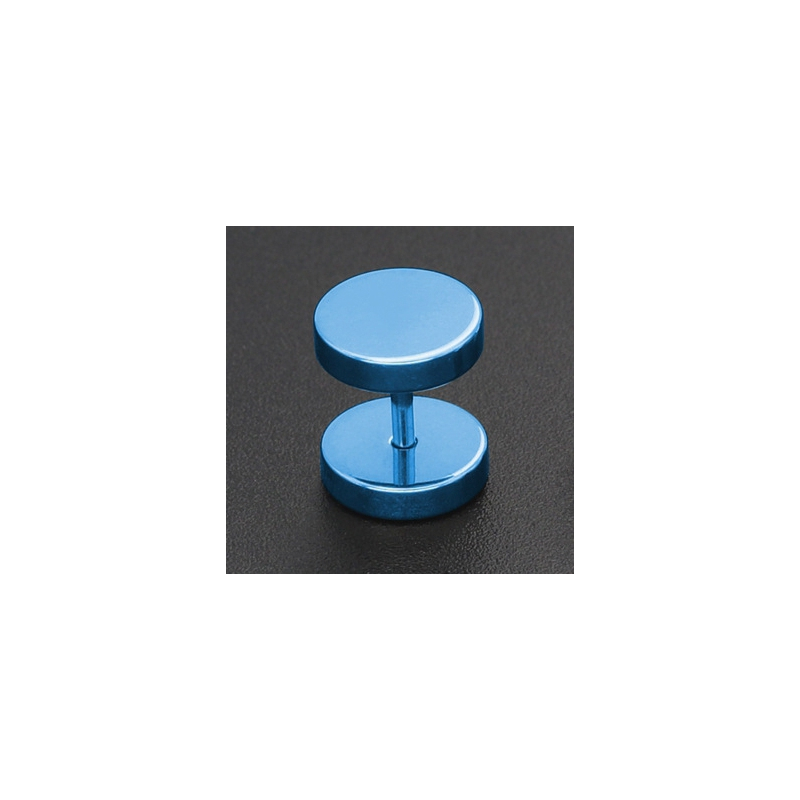 black screw stud earring for men blue 1