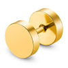 black screw stud earring for men gold