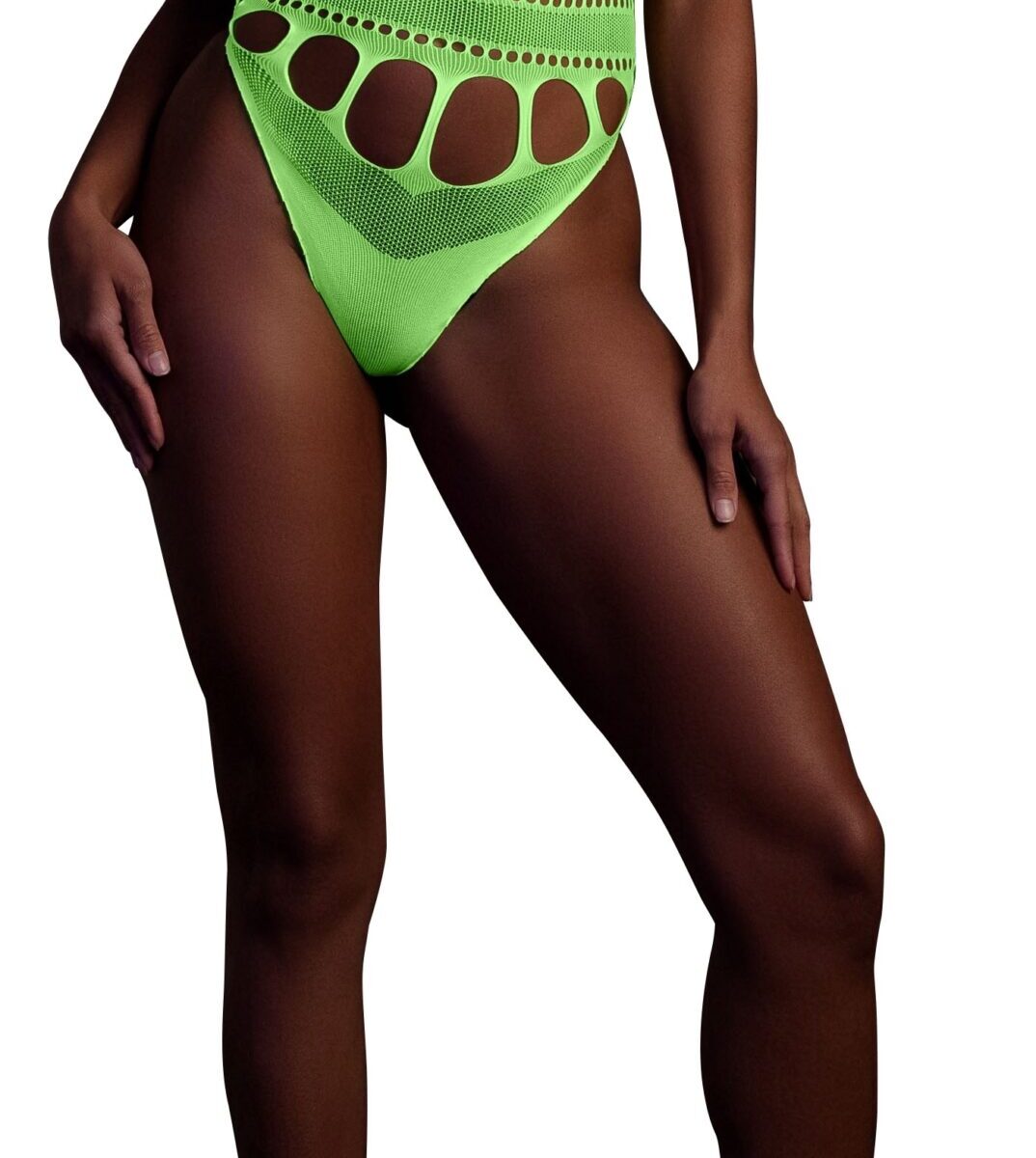 body a encolure grecque vert fluo scaled