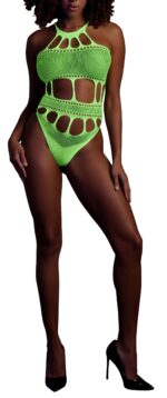 body a encolure grecque vert fluo scaled