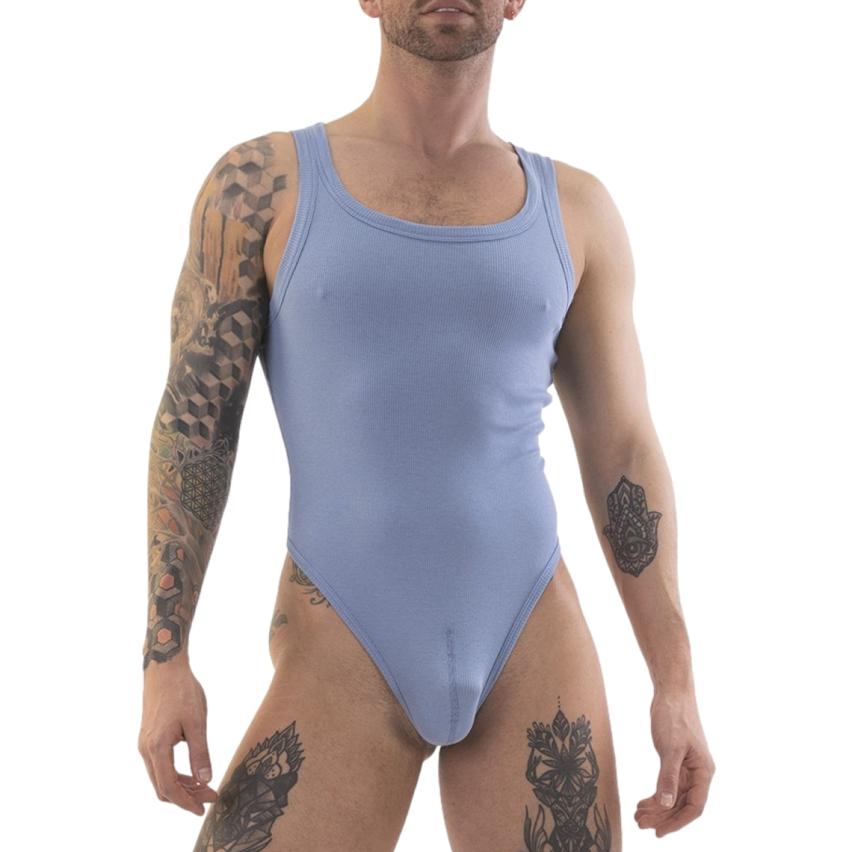 body assi bleu gris