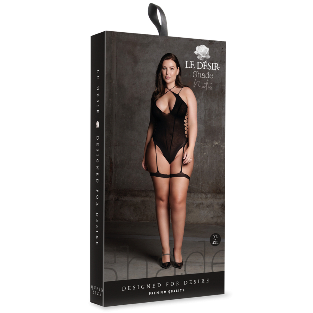 body avec porte jarretelles grande taille shade metis noir 1