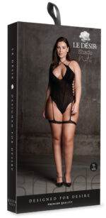 body avec porte jarretelles grande taille shade metis noir 1