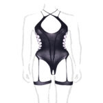 body avec porte jarretelles grande taille shade metis noir 9
