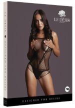 body contrast net teddy noir 2