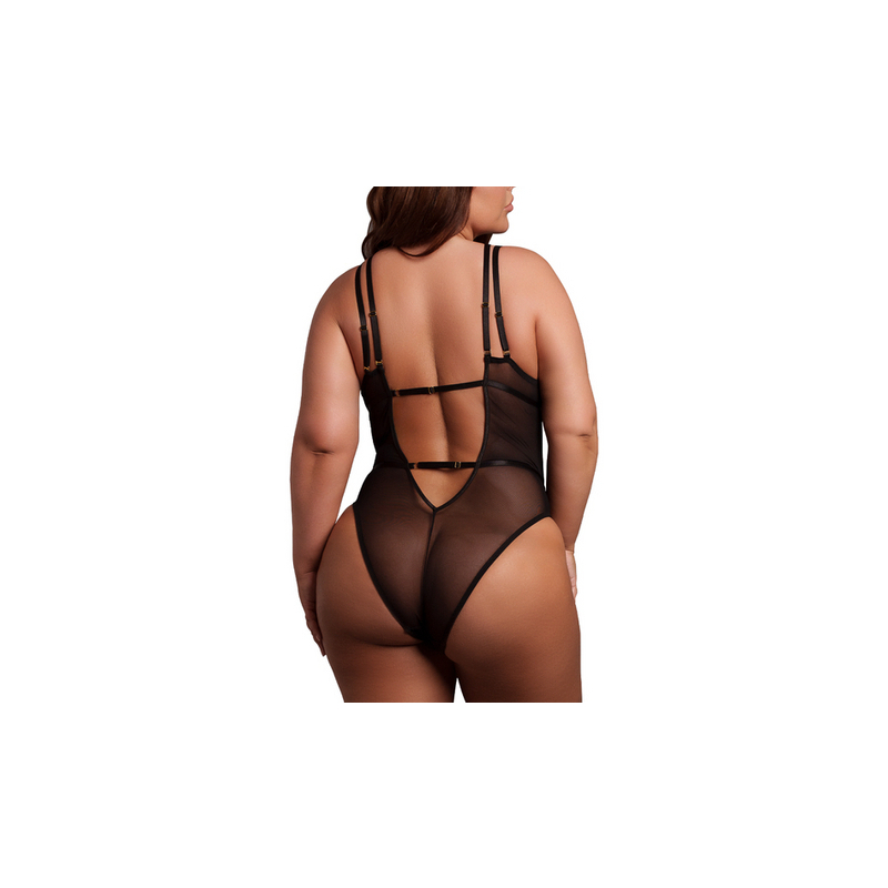 body dentelle double bretelle grande taille carlita noir 2