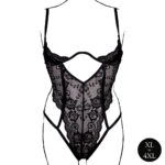 body dentelle grande taille sandra noir 4