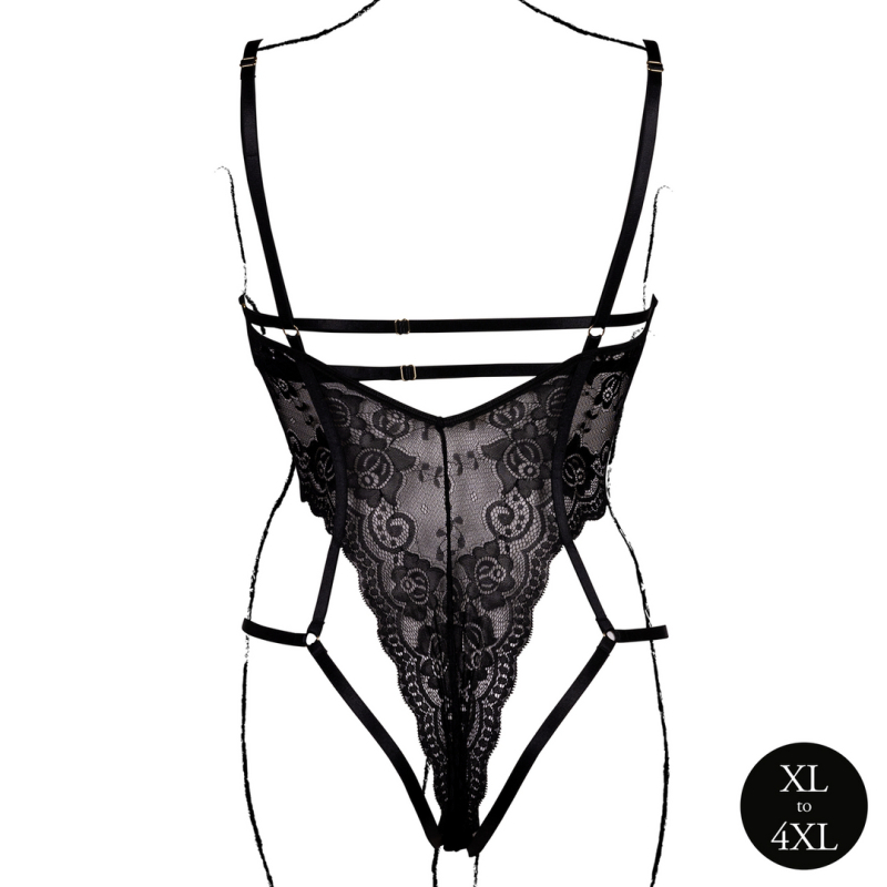 body dentelle grande taille sandra noir 5