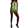 body echancre ouvert a l entrejambe avec dos nu vert fluo scaled