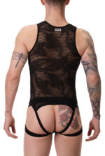 body homme en dentelle enver noir 1