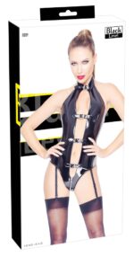 body porte jarretelles vinyl body noir 7
