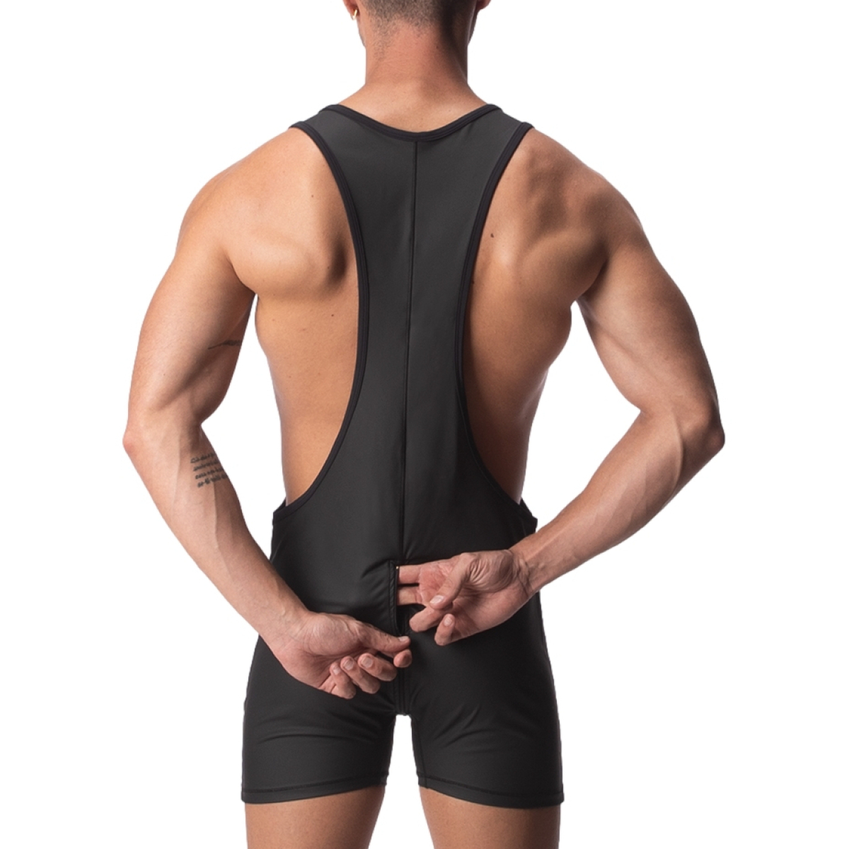 body singlet avec zip dick noir 1