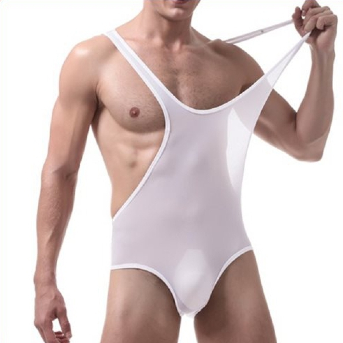body singlet fin blanc
