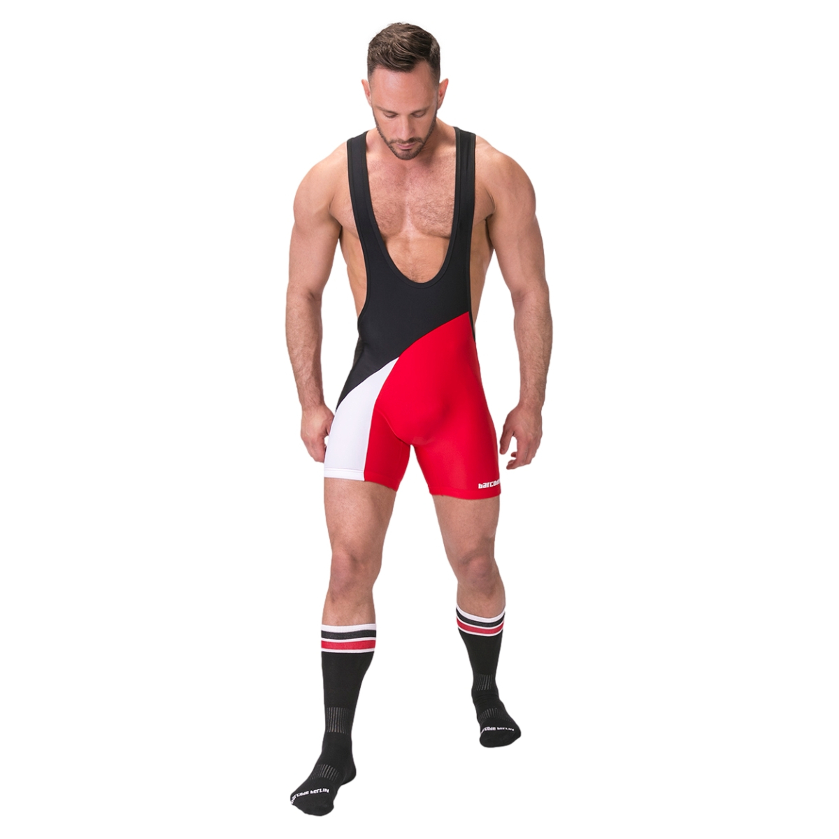 body singlet luckenwalde noir rouge 3