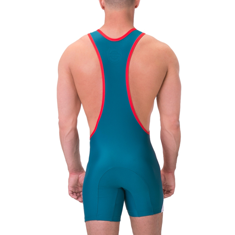 body singlet luckenwalde rouge bleu petrole 1