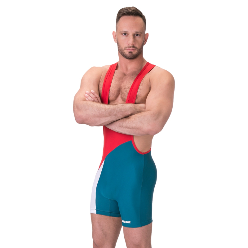 body singlet luckenwalde rouge bleu petrole 2