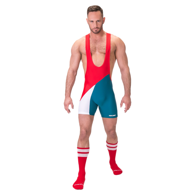 body singlet luckenwalde rouge bleu petrole 3