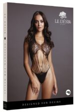 body strappy lace teddy noir 2