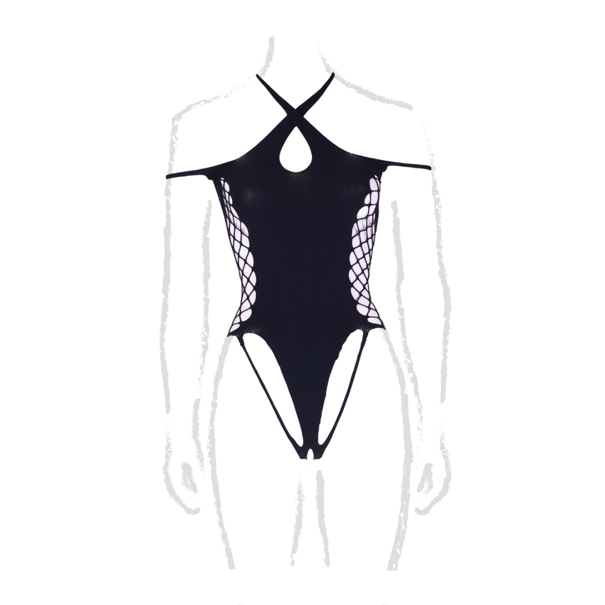 body string ouvert grande taille leda noir 7