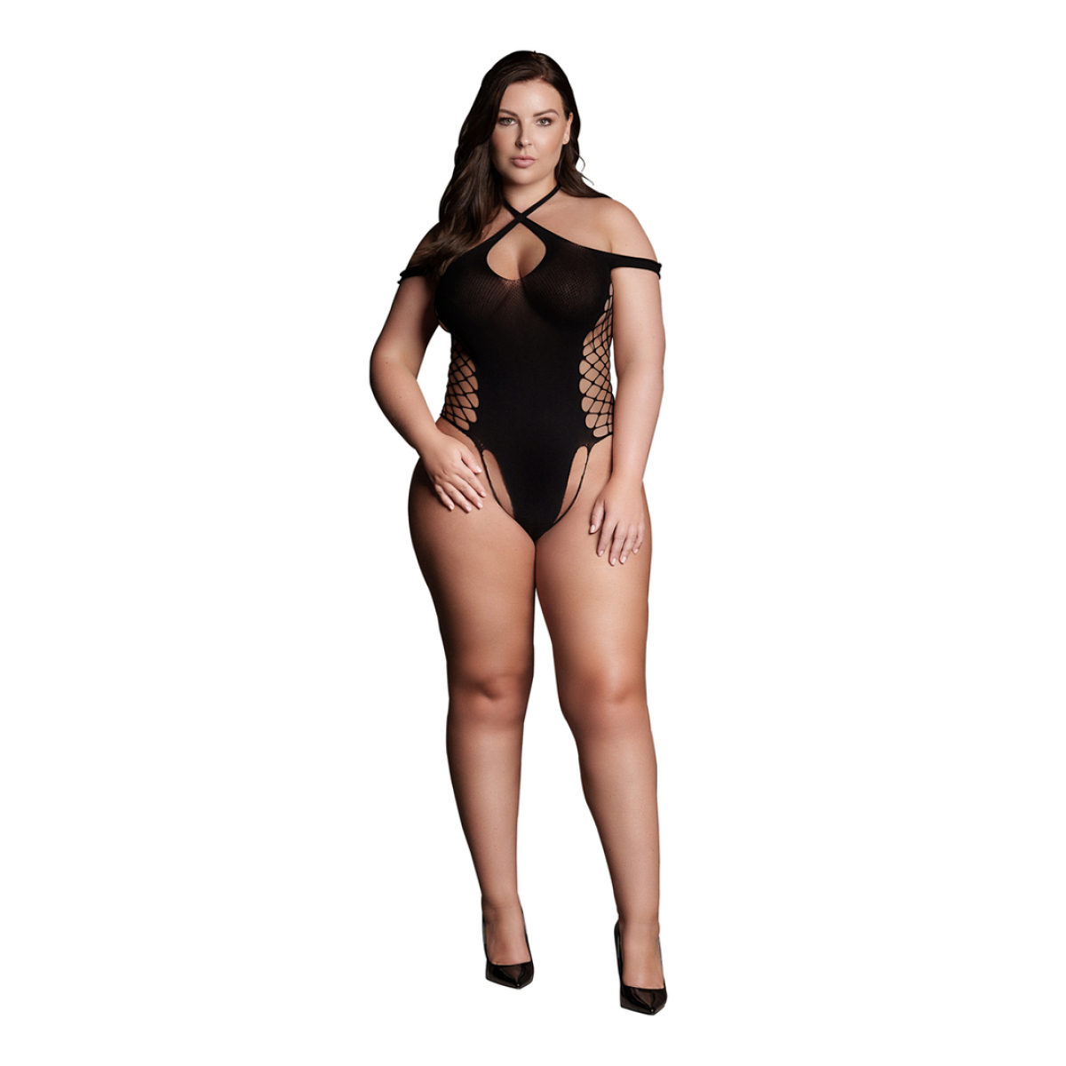 body string ouvert grande taille leda noir 9