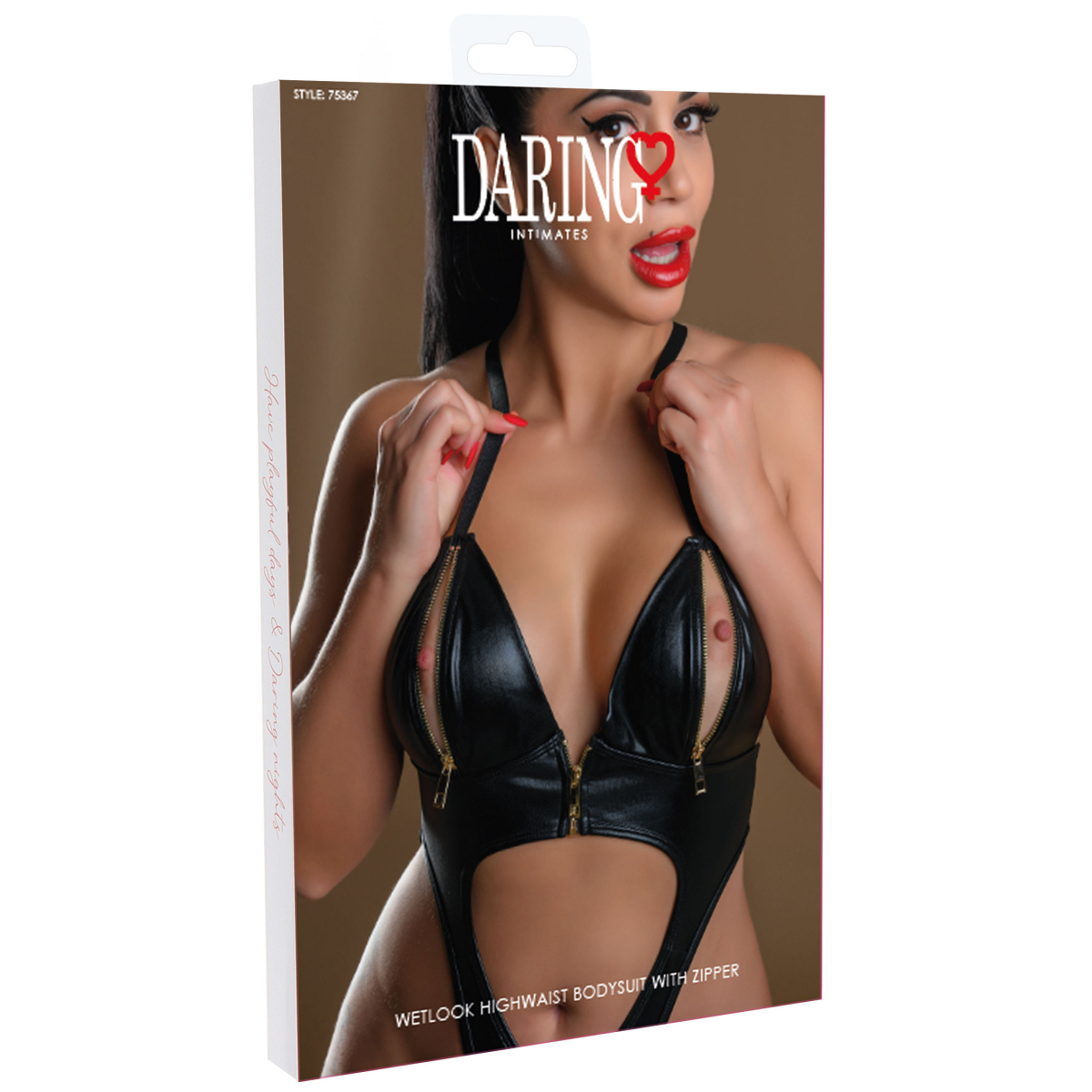 body taille haute zip et string beyla noir 2