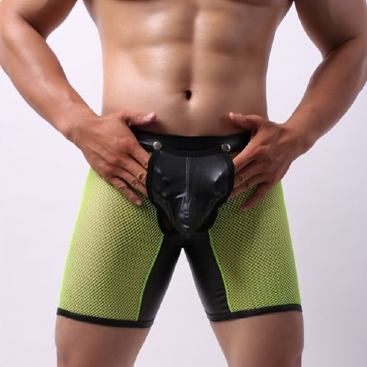 bottomless long open it jaune neon 4