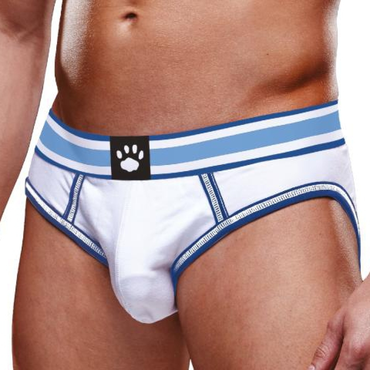 bottomless open brief prowler blanc bleu ciel