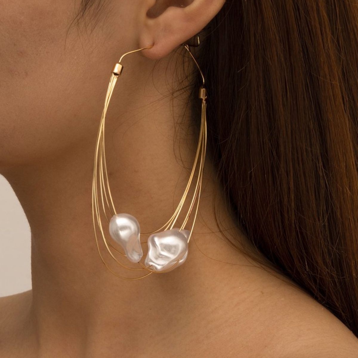 boucles d oreille gold ear 10cm 1