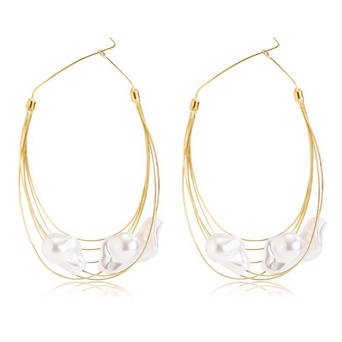 boucles d oreille gold ear 10cm