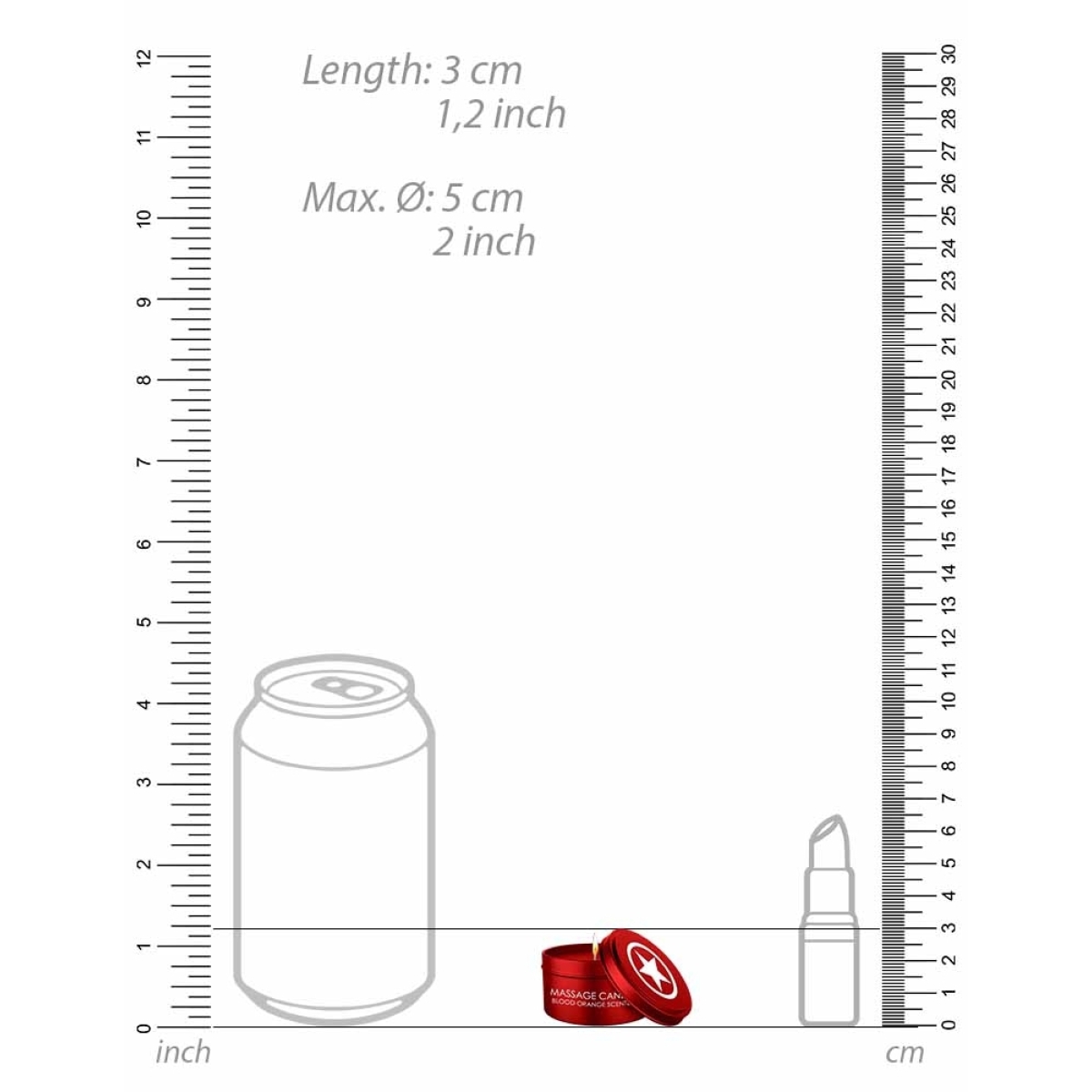 bougie candle star orange sanguine 50g 3