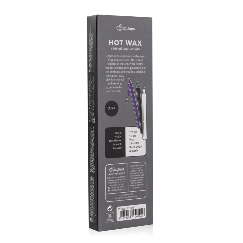 bougies sensuelles hot wax 17cm 3