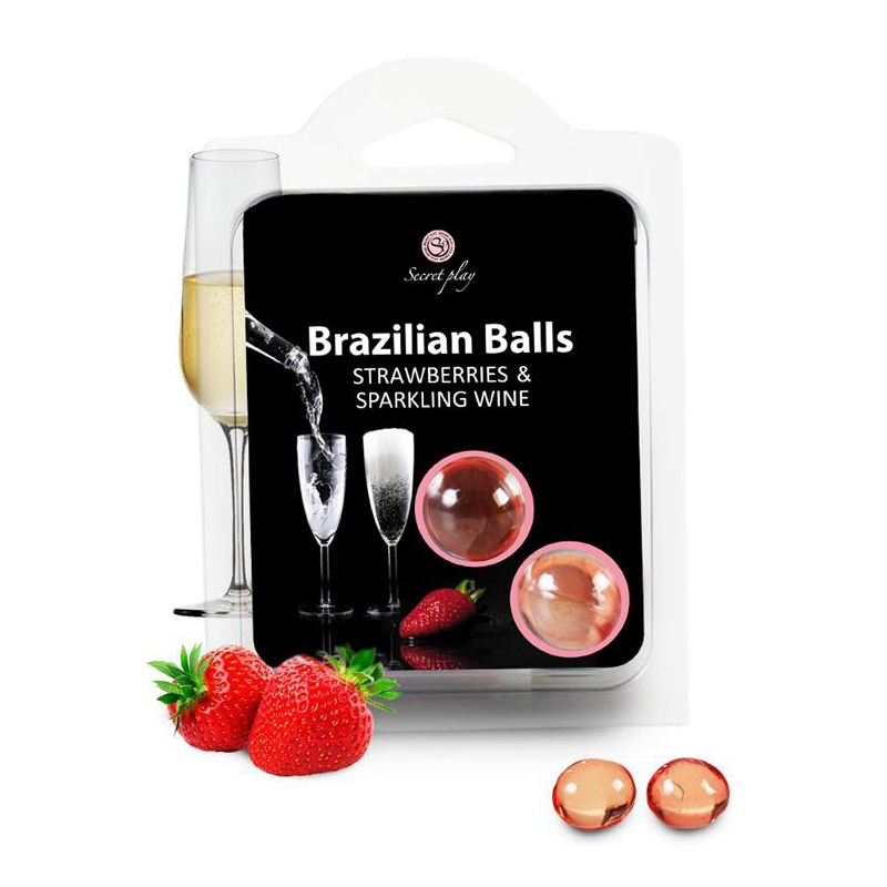 boules de massage brazilian balls vin de fraise petillant