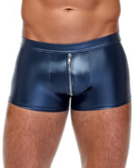 boxer avec zip andio bleu metallise