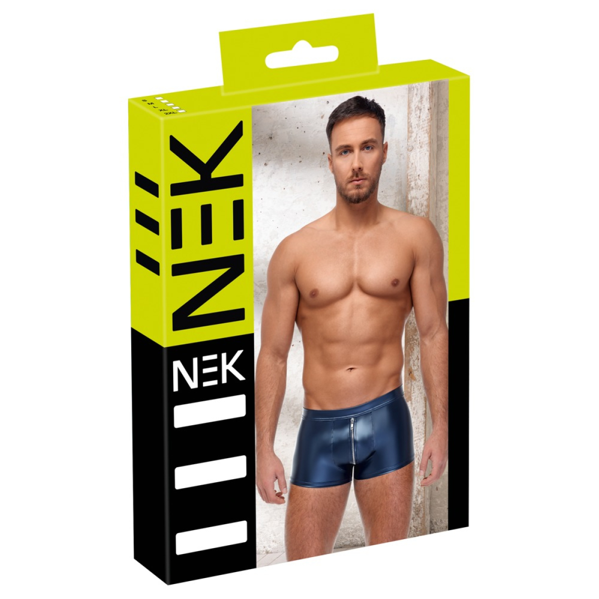 boxer avec zip andio bleu metallise 2
