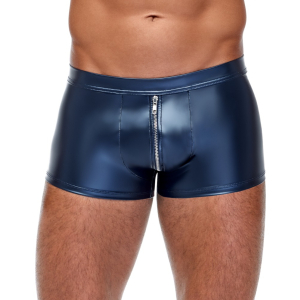 boxer avec zip andio bleu metallise