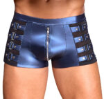 boxer avec zip eclino bleu metallise