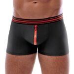 boxer avec zip tillio noir rouge