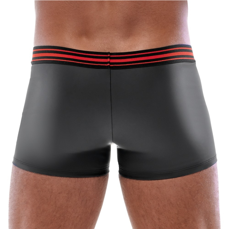 boxer avec zip tillio noir rouge 2