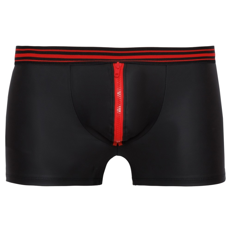 boxer avec zip tillio noir rouge 4