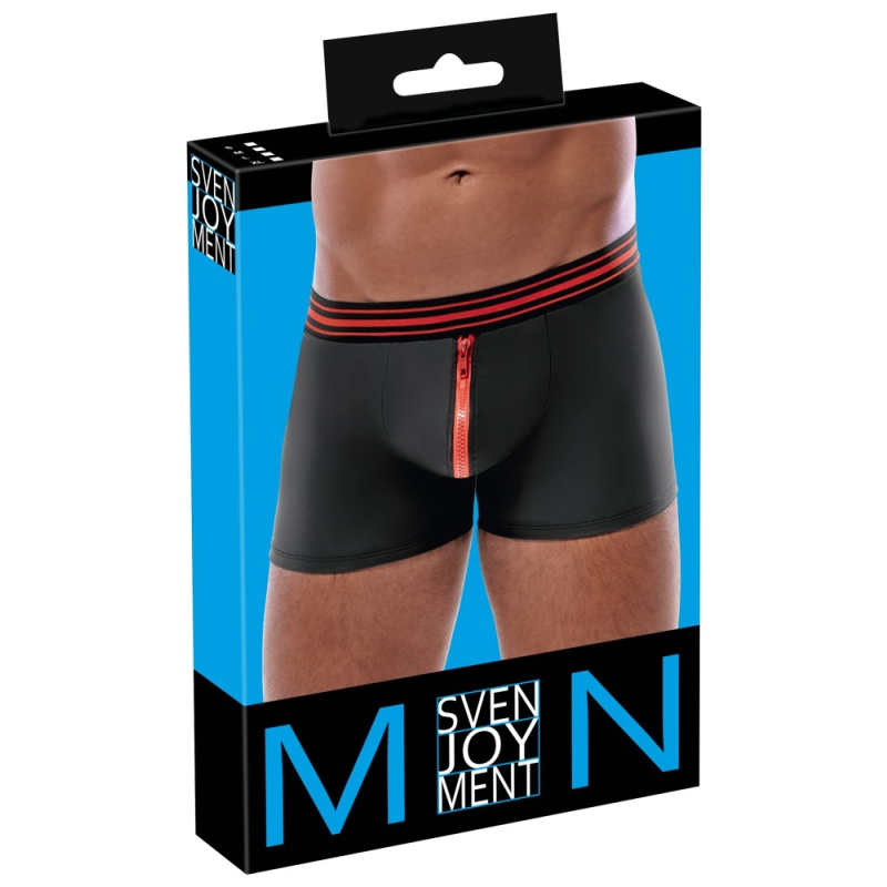 boxer avec zip tillio noir rouge 6