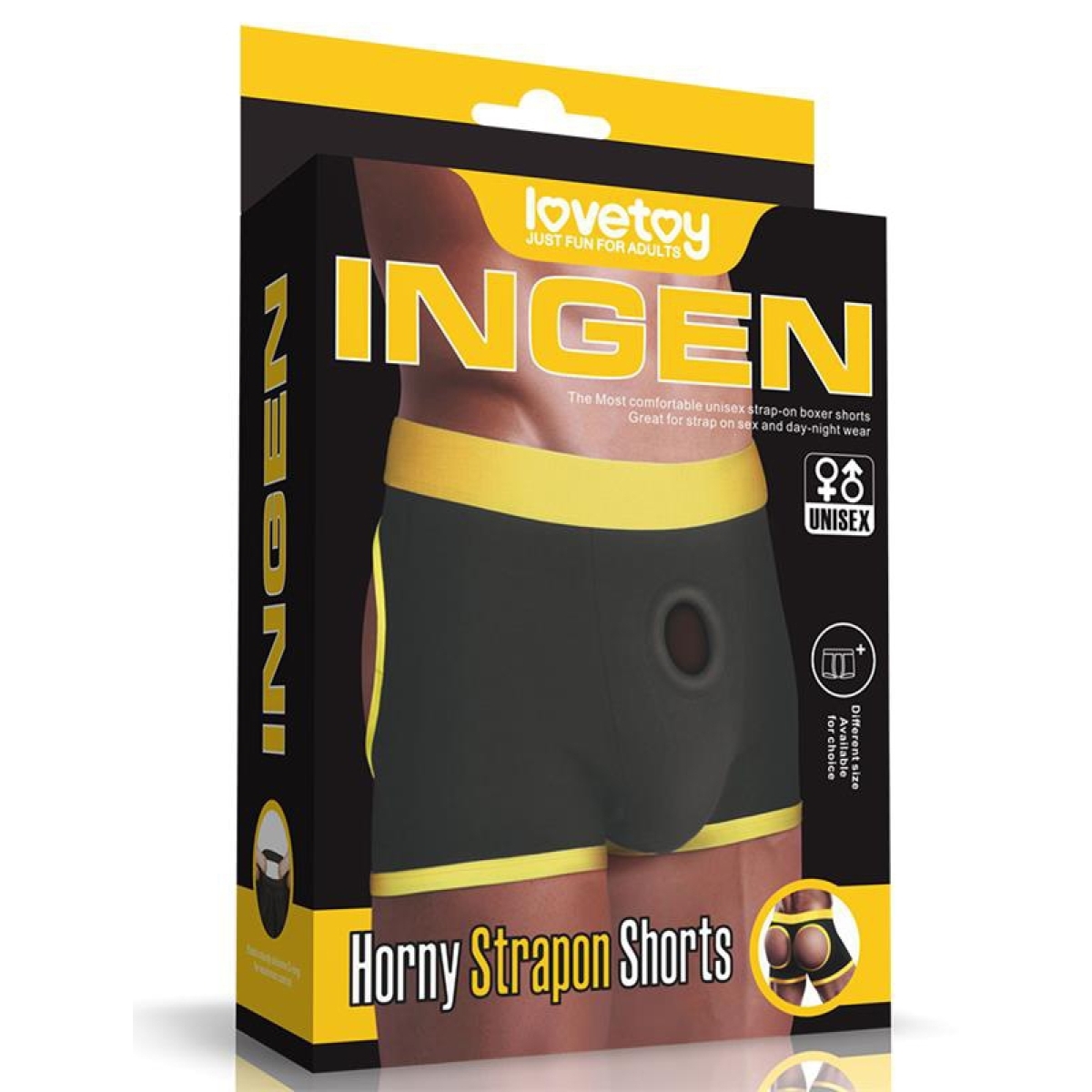 boxer bottomless pour gode horny strapon noir 1