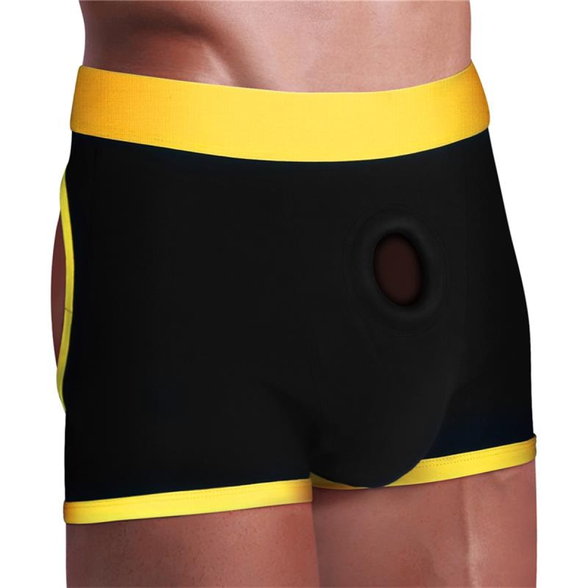 boxer bottomless pour gode horny strapon noir 2
