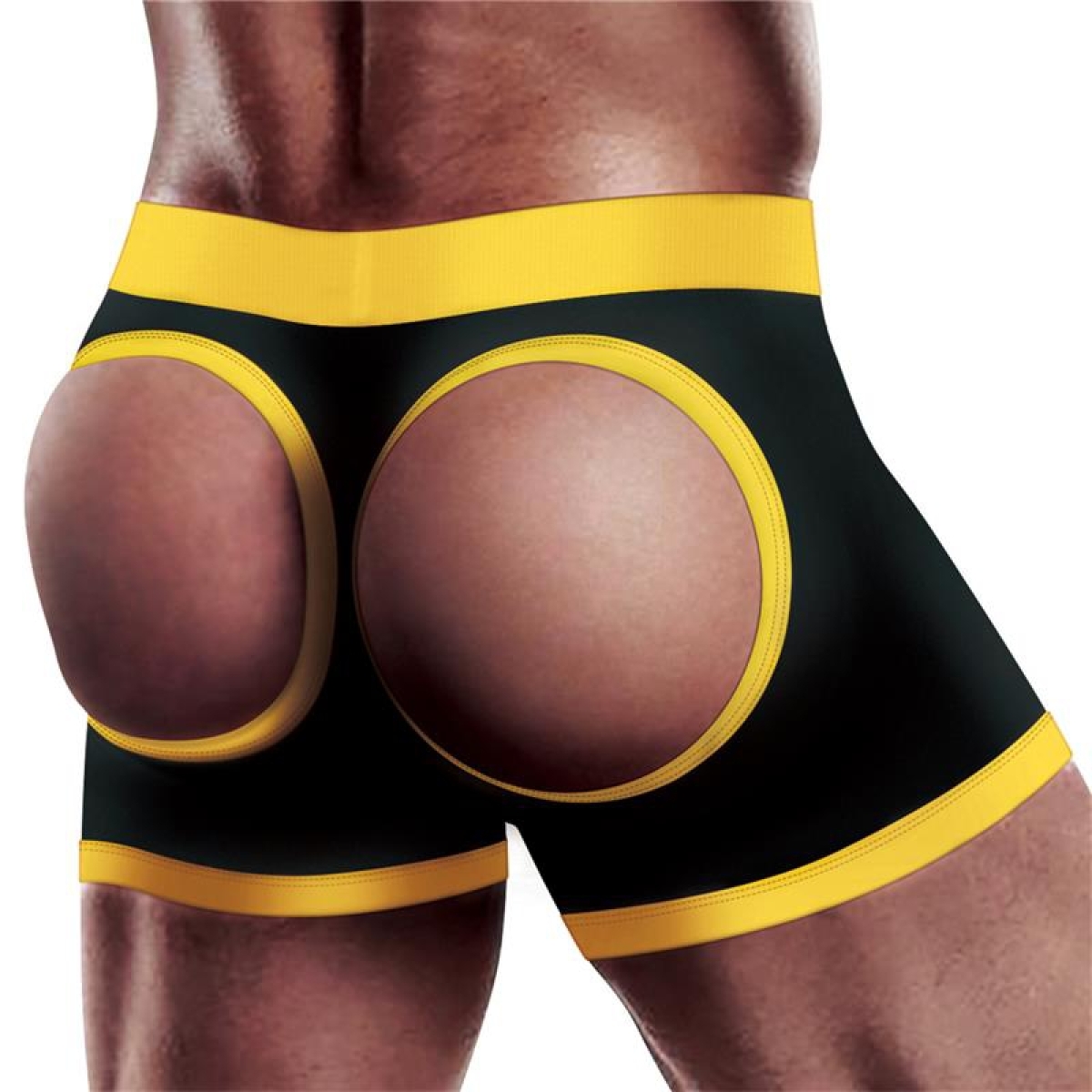boxer bottomless pour gode horny strapon noir 3