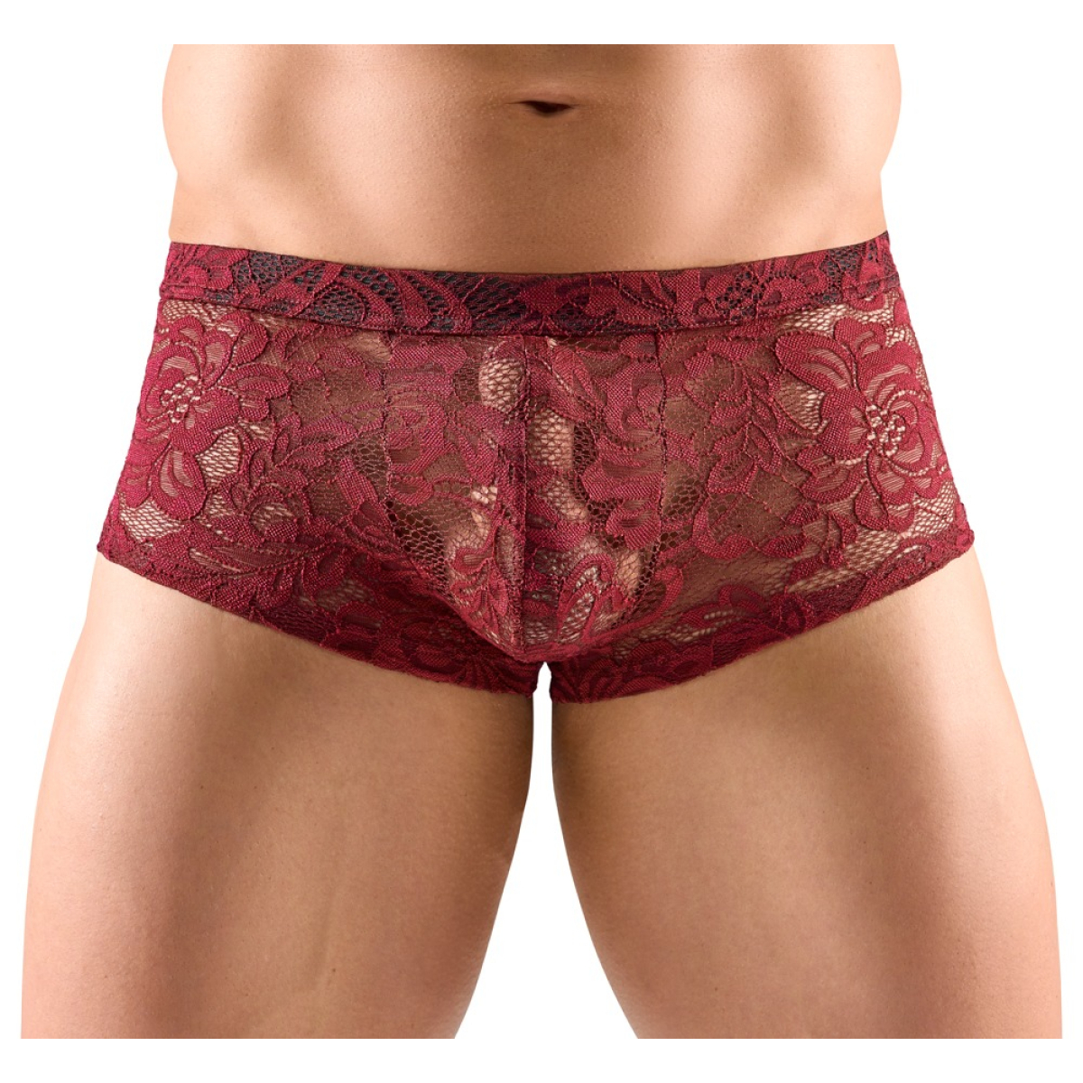 boxer dentelle flino bordeaux